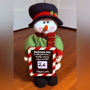 Vintage 2005 Christmas Day Is Almost Here Snowman Decoration Days Left 16" Tall